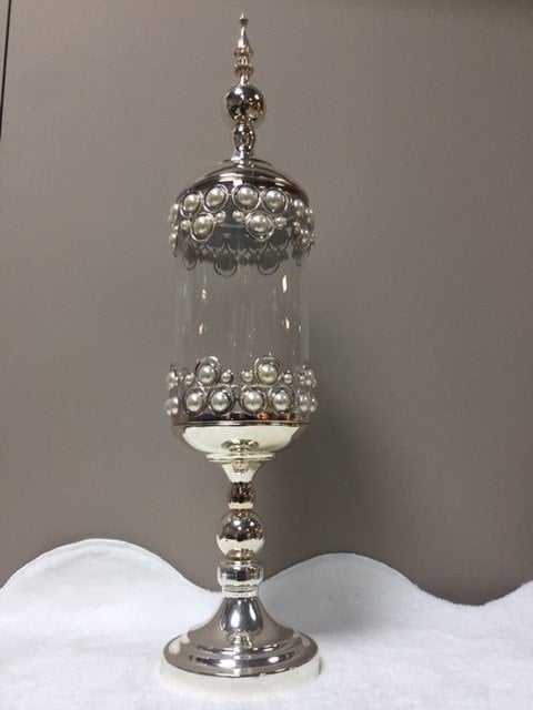 gümüş kapaklı şekerlik 60 cm
