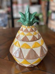 Duke Kahve Sarı Ekoseli Ananas Dekor