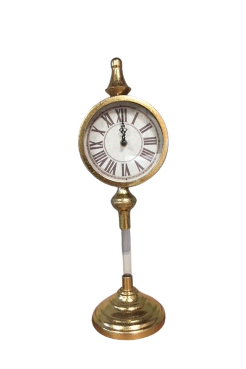 gold ayaklı yuvarlak saat 49 cm