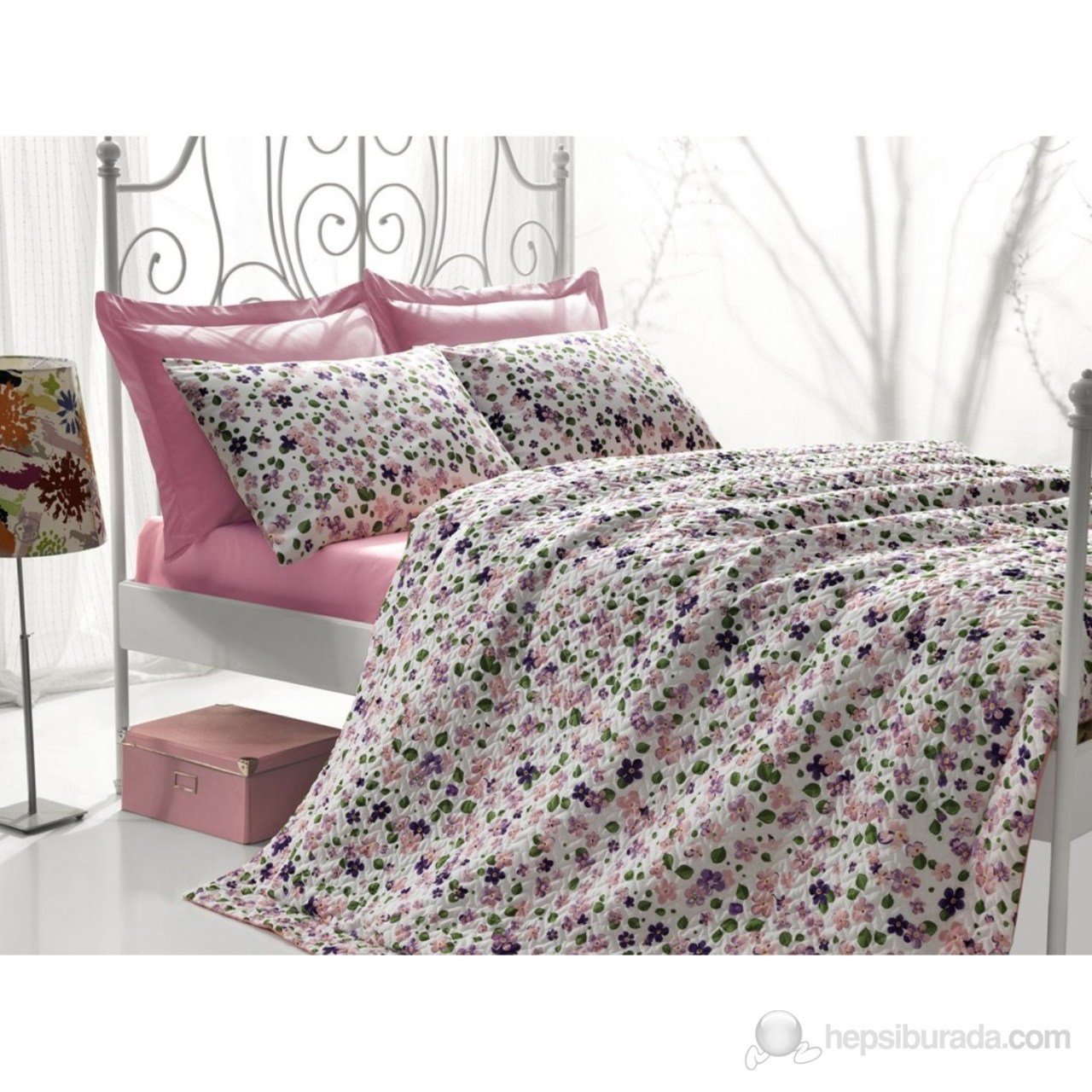 Cotton Box Tek Kişilik Nevresim Takımı Dört Mevsim Takım - Rain Pembe