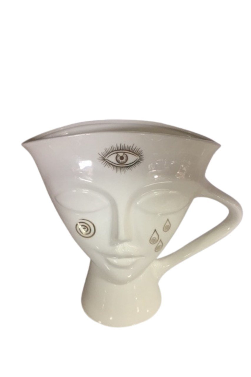 Anıtas Gold Face Göz Detay Kulplu Dekor/vazo 23CM