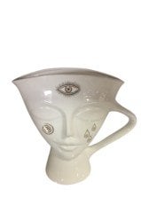 Anıtas Gold Face Göz Detay Kulplu Dekor/vazo 23CM