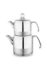 Ada Metal Çaydanlık Takımı (Büyük) - 4 Parça - Inox