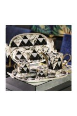 Tea Time Piramit Desen 9x7cm Porselen Şekerlik Teatıme-350