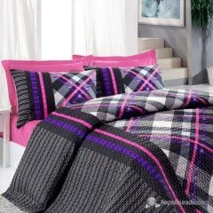 Cotton Box Çift Kişilik Dört Mevsim Set - Yoana Fuşya