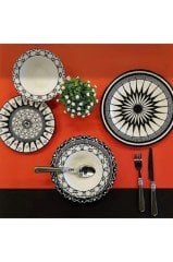 Biev Mnd004 Black Eye 24 Parça Yemek Takımı