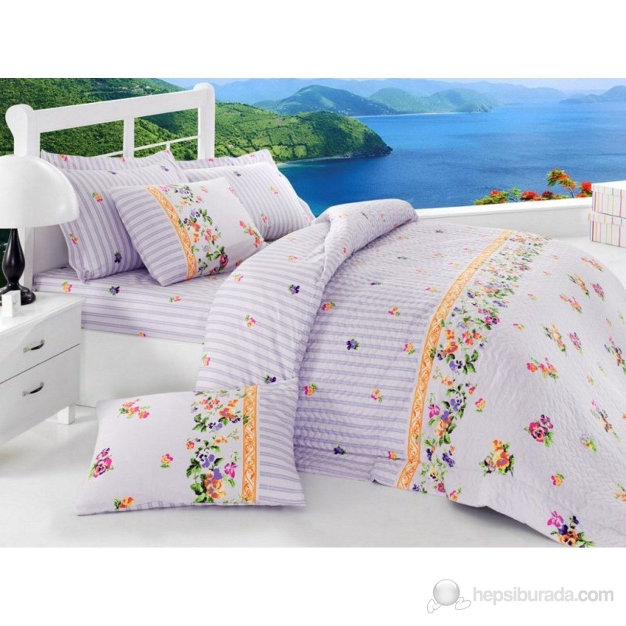 Cotton Box Çift Kişilik Dört Mevsim Nevresim Takımı - Alisa Lila