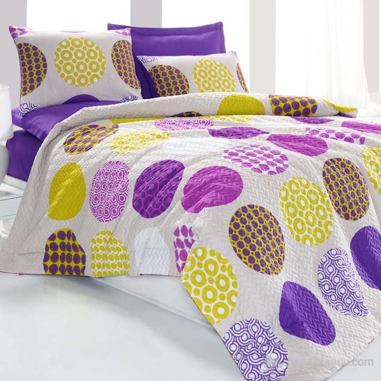 Cotton Box Çift Kişilik Dört Mevsim Set - Mehtap Lila