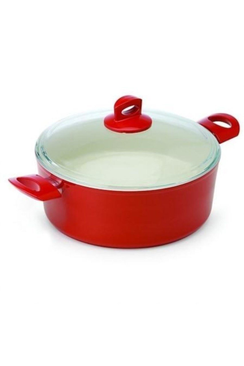 Ceramica 22 Cm Ezme Tencere Kırmızı