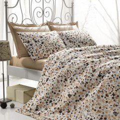 Cotton Box Tek Kişilik Dört Mevsim Set - Rain Kahve