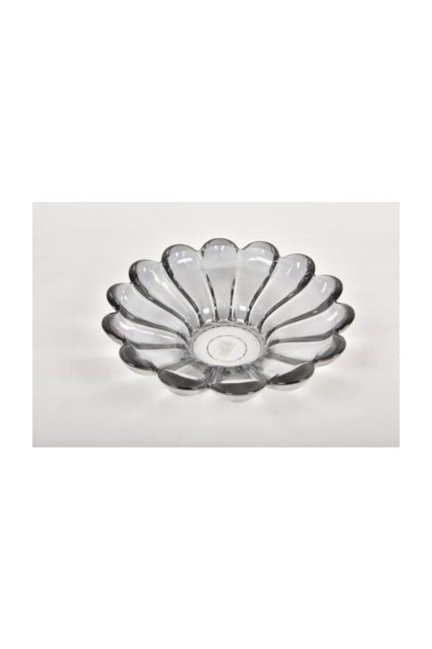 Crystal Dalgalı Gri Kase