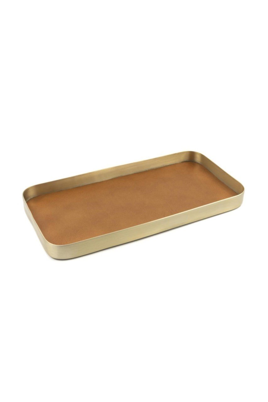 Taba Deri Metal Tepsi 41x21cm