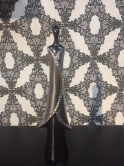 gümüş pelerinli kadın dekoratif obje 34 cm