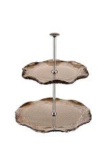 1Adc-7426-L-01-2K Dantel Luster Füme 20-23 cm 2 Katlı Kurabiyelik