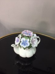 çiçekli çaydanlık 14x13 cm