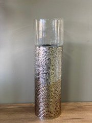 BRONZ GÜMÜŞ MUMLUK 19X36 CM