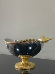 BLACK PEARL SERİSİ  KUŞ DESENLİ SİYAH GOLD