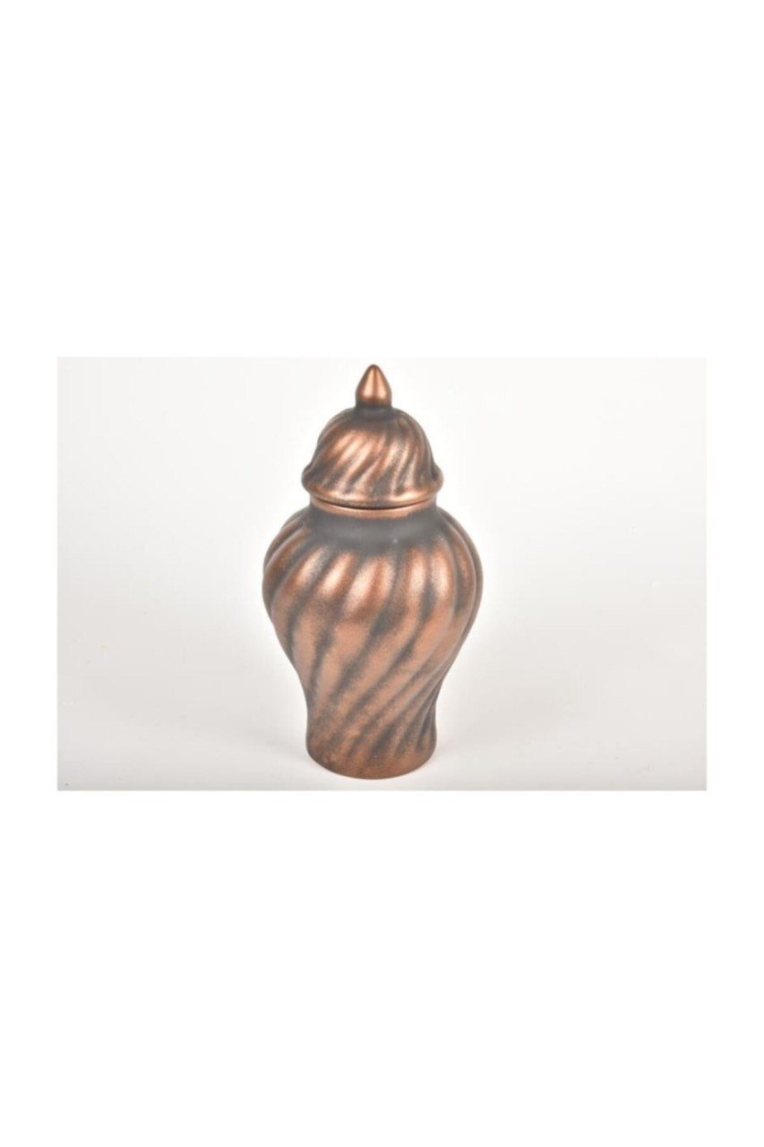 Setabıanca Antik Bakır Dalgalı Küp 40x22,5 Cm