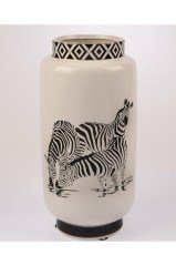 Zebra Seramik Vazo 16X31Cm