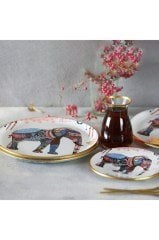 Elephant Beyaz Pasta Tabağı 21cm 6 Lı
