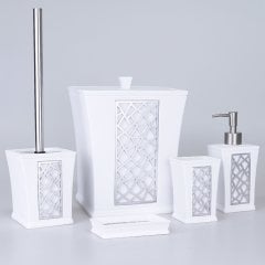 MİRACE BANYO SETİ BEYAZ-GÜMÜŞ