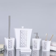 MİRACE BANYO SETİ BEYAZ-GÜMÜŞ