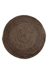 Black Yuvarlak Jut Kilim Siyah 120 Cm Pnlhk411
