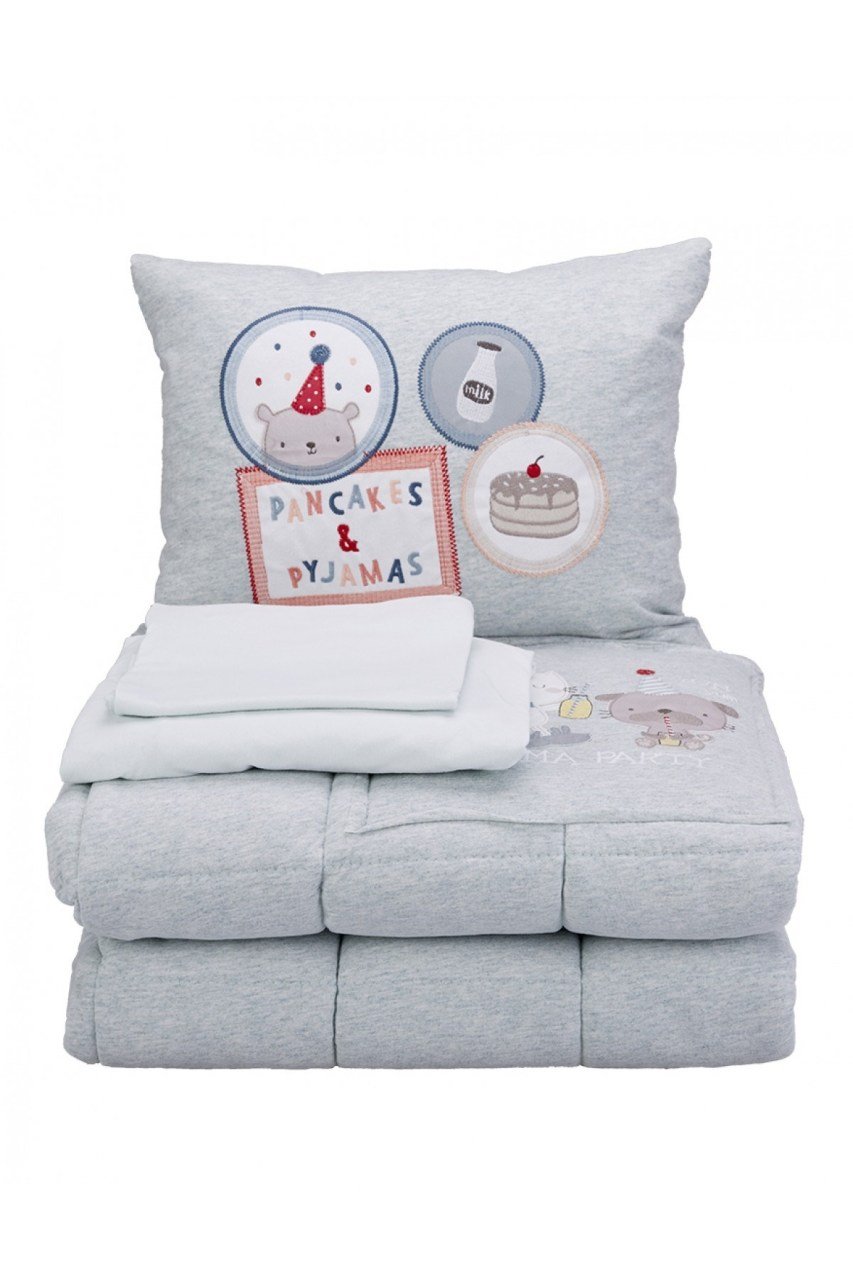 Tek Kişilik Pancake Su Yeşili Cotton Comfort Bebek Seti