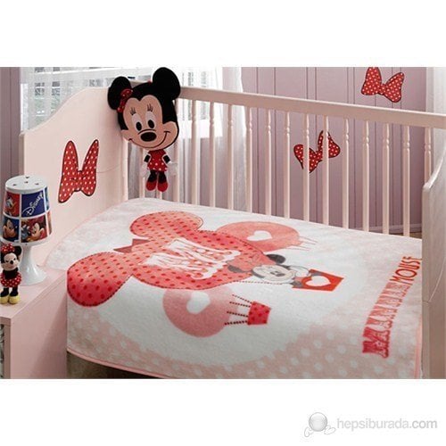 Taç Disney Minnie Mouse Balloon Bebek Lisanslı Battaniye 1