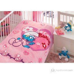 Taç Şirinler Cute Bebek Lisanslı Battaniye 100x120