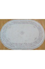 Hünkar 5205 156x230 Oval Beyaz Beyaz