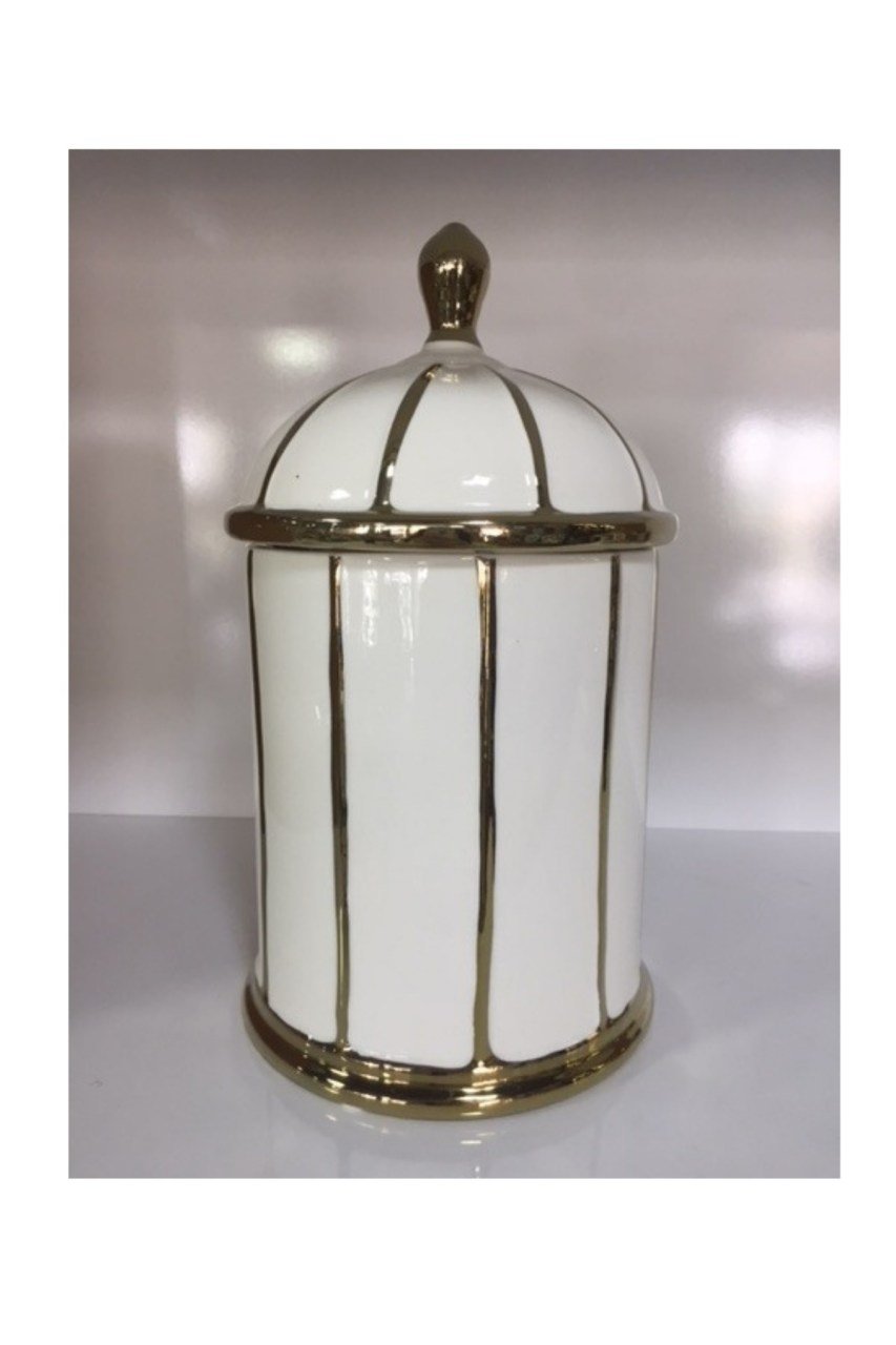 Krem-gold kubbe küp 28 cm