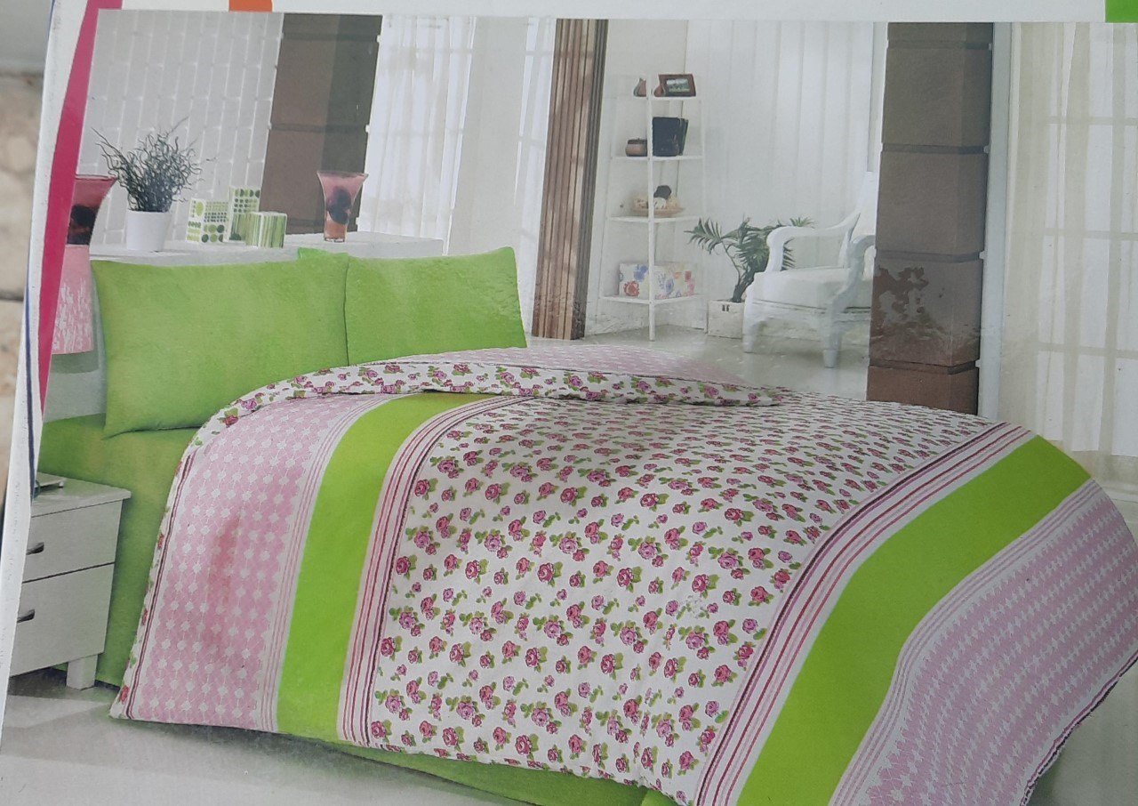 LOS COLORES DUKİNE PEMBE ÇİFT LKİŞİLİK NEVRESİM TAKIMI
