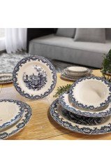 Mnd006 Mavi Yemek Takımı 24 Parça