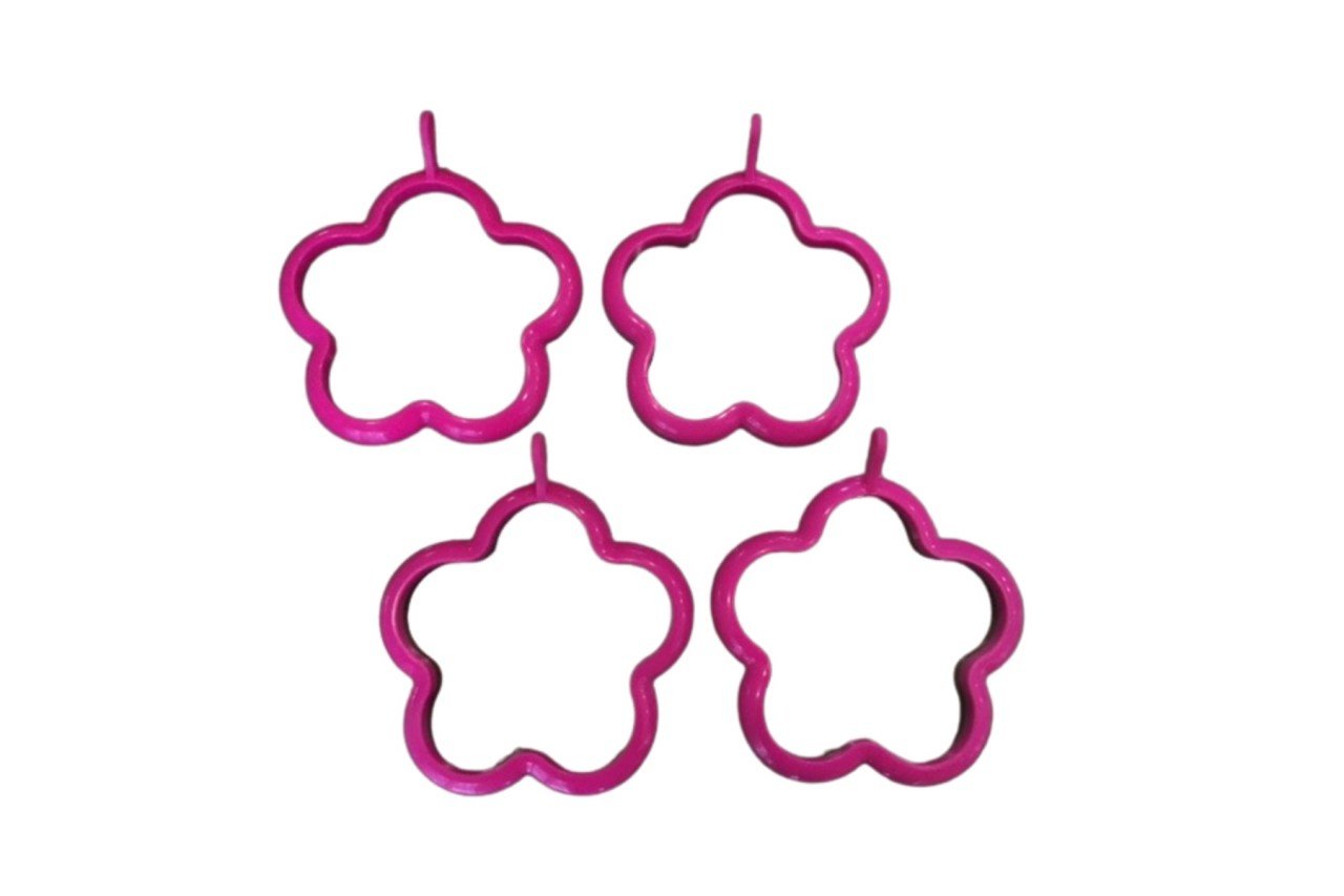 Silikon çiçek şeklinde yumurtalık pembe