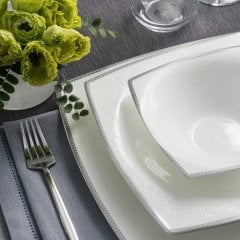 Karaca Fine Pearl Neklus 62 Parça 12 Kişilik Kare Yemek Takımı
