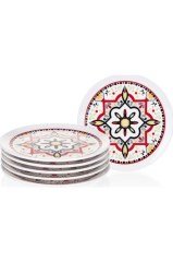 Flora 6 Parça Seramik Servis Tabağı 25cm