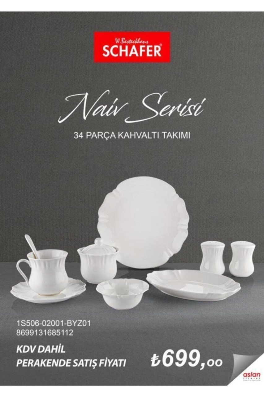 Naiv 34 Parça Kahvaltı Takımı Byz01