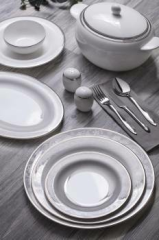 Silver Paisley 12 Kişilik 90 Parça Royal Bone China Yemek Takım