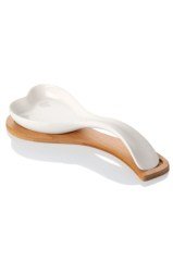Elegant Serisi Porselen Bambu Standlı Kirli Kaşıklık Jbo012
