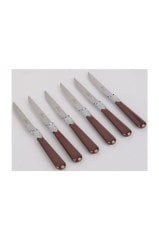 Sedefli Kahverengi Melam&çelik 6 Lı Tatlı Bıçağı Sgr1503 - 6