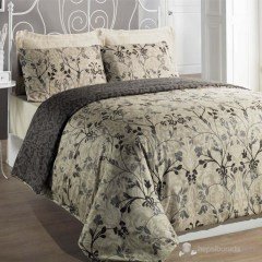 Cotton Box Çift Kişilik Saten Nevresim Takımı - Hürrem Bej