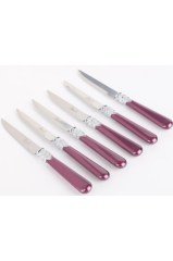 Sedefli Bordo Melamin&çelik 6 Lı Tatlı Bıçağı Sgr1500 - 6