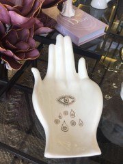 Hands Gold Face Göz Detay Dekor 36cm (36.8x20x14)
