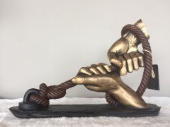 Human Halat Tutan El Figürlü Biblo Bronz 10*35*26