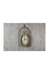 SETABIANCA Tıme Metal Duvar Saati Gold Kafesli 45*24 Cm