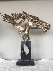 BRONZ STANDLI AT DEKOR 56 CM
