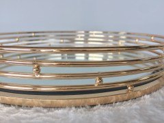 Gold Aralara Toplar Serpiştirme  Dizayn Tepsi
