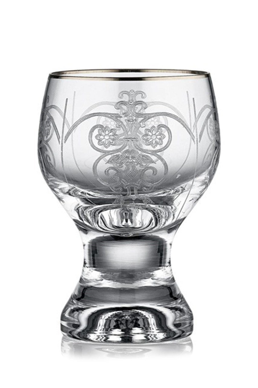 Helen Platinum Kahve Yanı Ayaklı Su Bardağı 1Mn-Q8049-150A