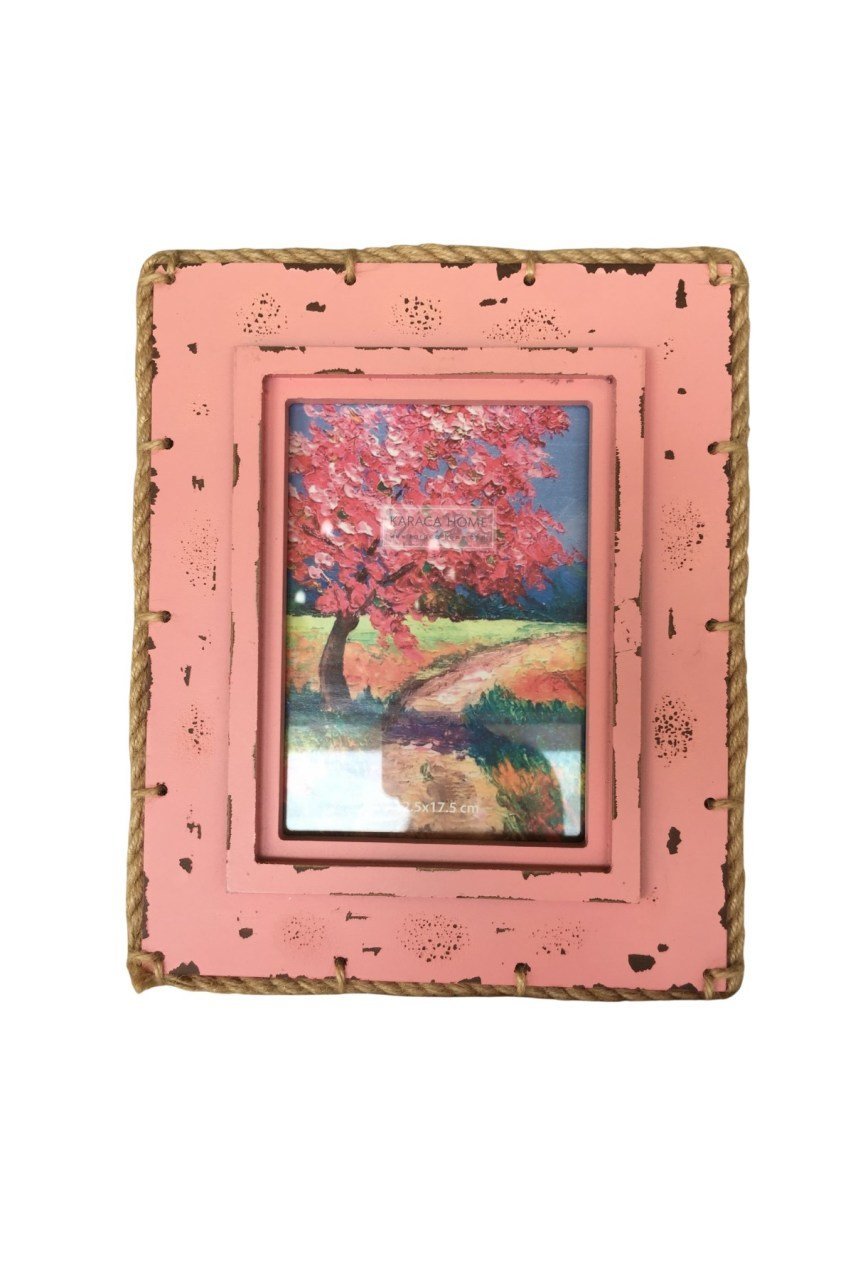 Rope Pink Ahşap Çerçeve 25 x 30